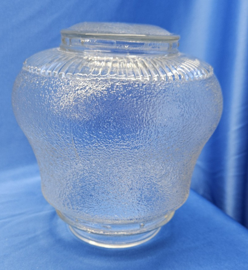 Clear Smoke Tint Textured Ceiling Light Bulb Globe Shade Pear Shape 3" Hole