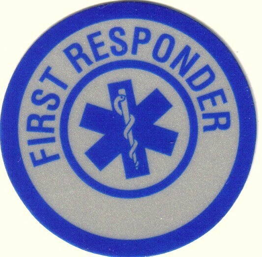 Decal/Sticker Round 1.75" FIRST RESPONDER