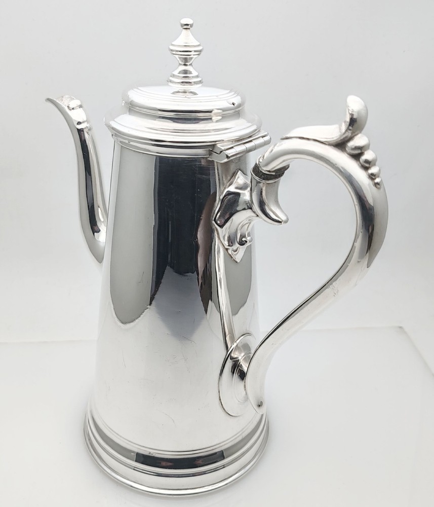 Gleaming Victorian Coffee Pot - James Dixon - Silver Plated