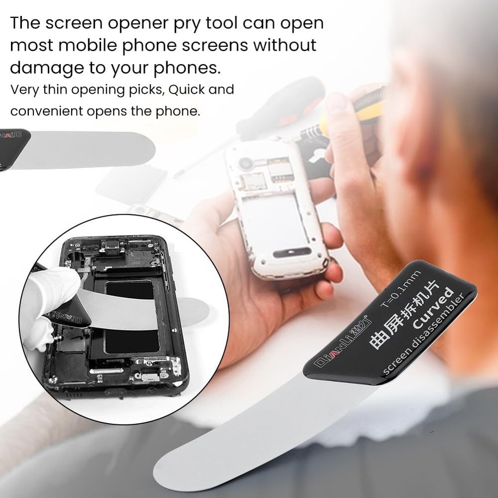 5Pcs Disassembler Pry Tools, Ultra-Thin Separate Screen Curved Spudger, Stainles