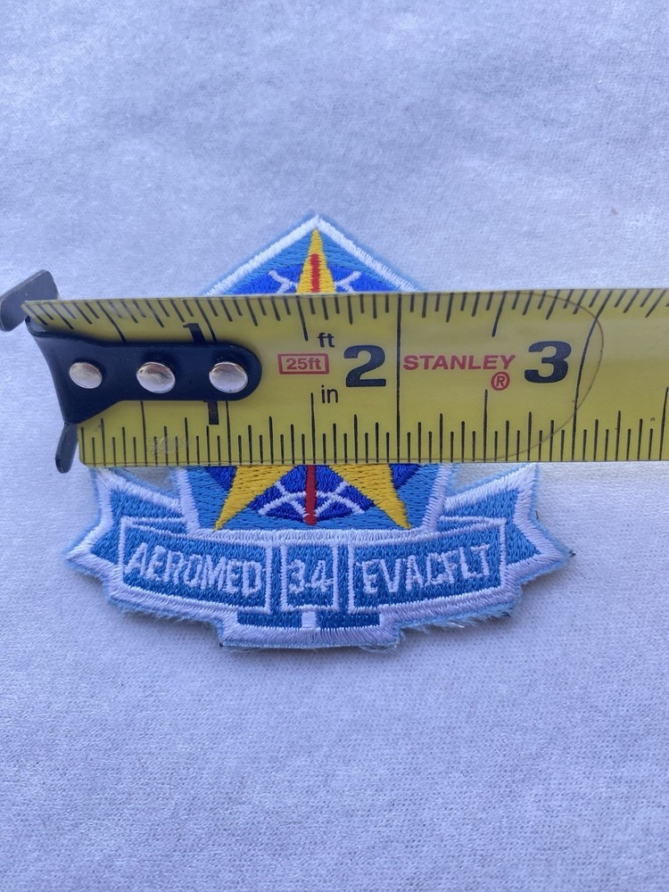 34th Aeromed Evacflt Evacuation Squadron Jacket Sleeve Patch Hook And Loop