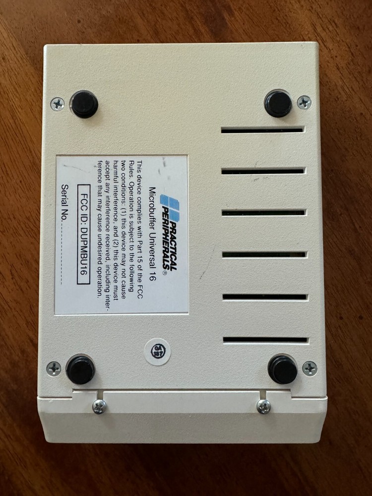 Microbuffer Universal 16 Practical Peripherals Paralle Printer Buffer