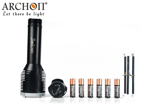 Archon W12A D6A LED Professional Scuba Diving Flashlight Dive Torch