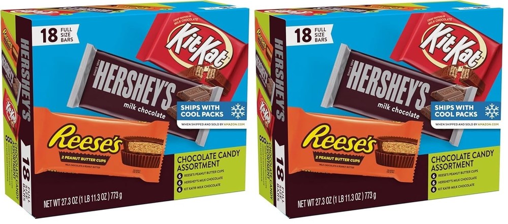 KIT KAT & REESE'S Assorted Chocolate Bars, 18ct x 2 Pack