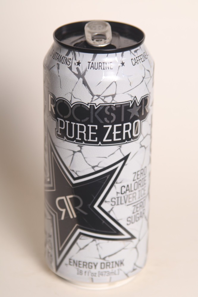 Rockstar Pure Zero Energy  Can - 16oz Empty 2013