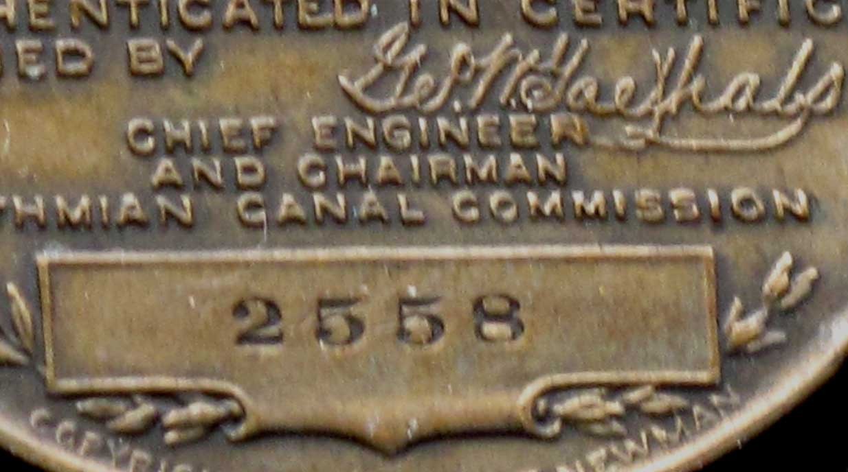 1914 HK-398 ; Panama Canal Completion Bronze So-Called Dollar ; S/N 2558