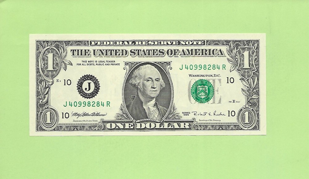 1995 ..UNCIRC $1  J 4099 8284 R  .... 1995 $1  J-R      NICE NOTE        FRN