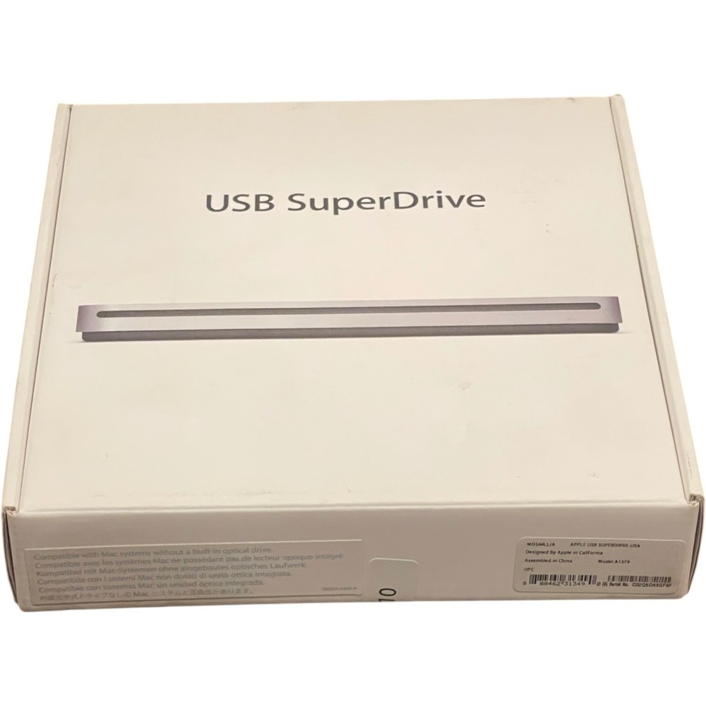 Apple USB SuperDrive A1379 External CD DVD Drive MD564LL/A Open Box
