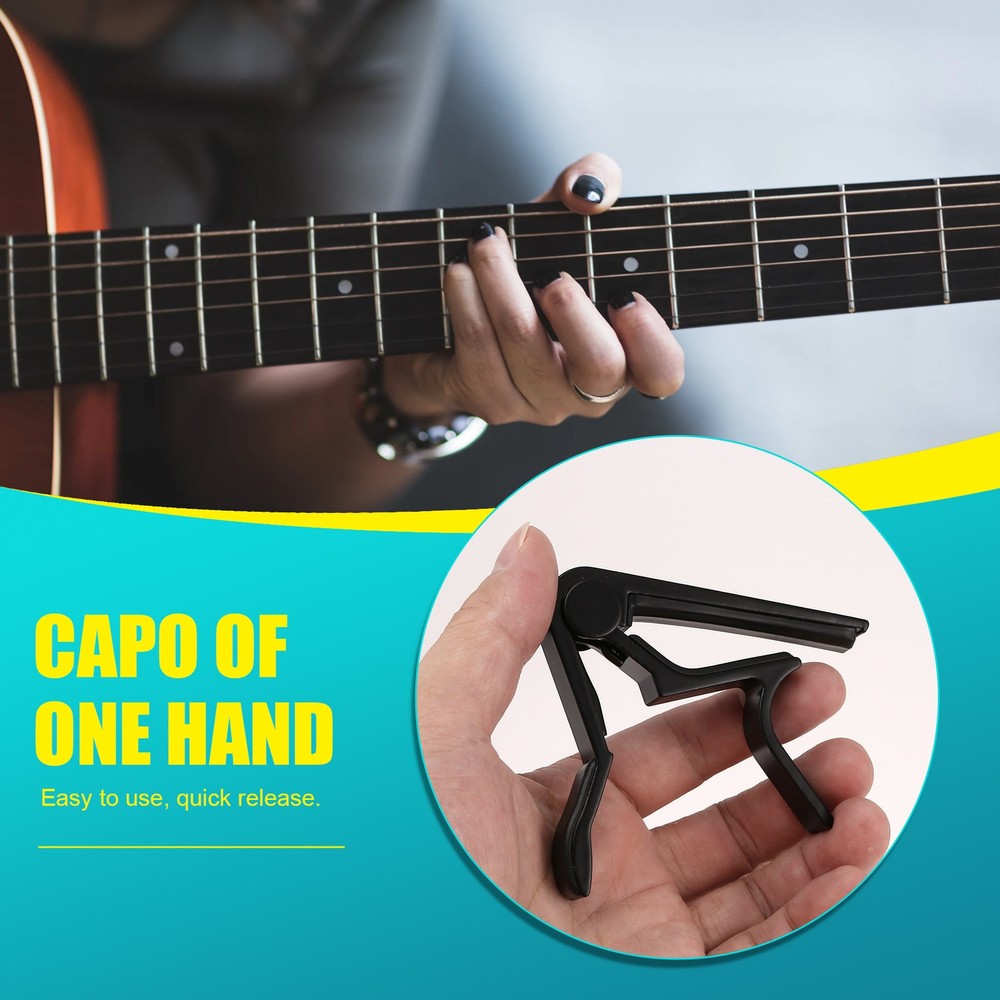 Hand Change Capo for Guitar - Black L6M54792