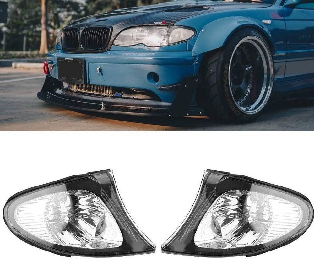 Clear Corner Signal Light Pair BMW E46 Sedan