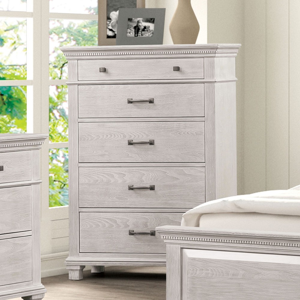 Swanley Transitional Style Eastern King Size 6pc Bed Set Weathered Gray Finish