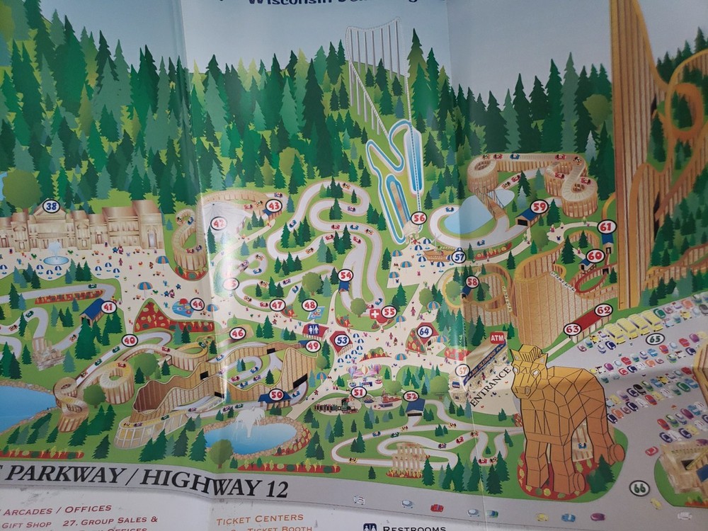 2005 Mt. Olympus Amusement Theme Park Brochure Guide Map
