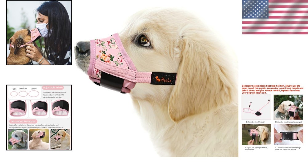Comfort Fit Adjustable Dog Muzzle - Breathable Mesh for Safe Socialization