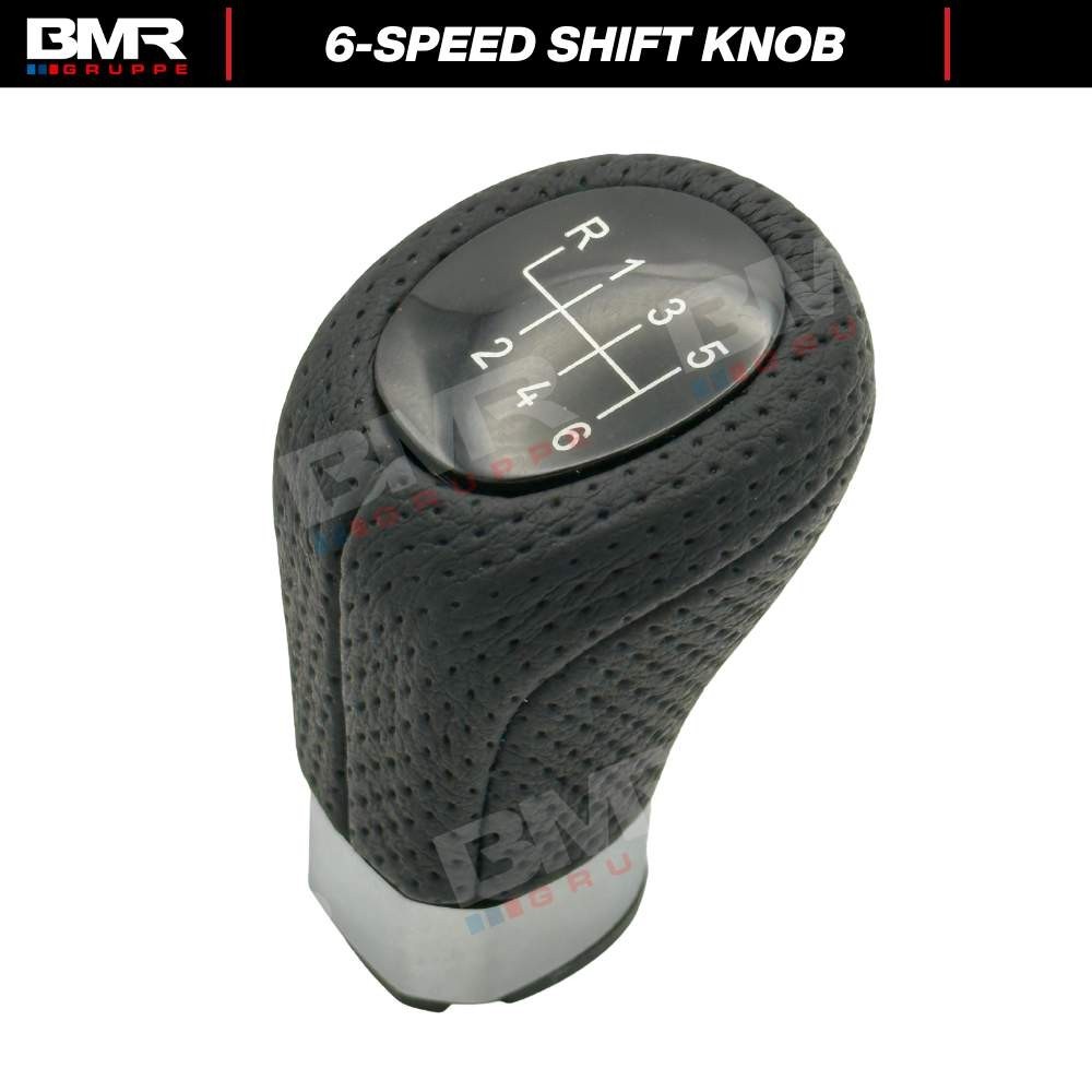 6 Speed Shift Knob Black Leather for BMW E82 E88 E90 E92 E46 E36 Z4 Manual 6MT