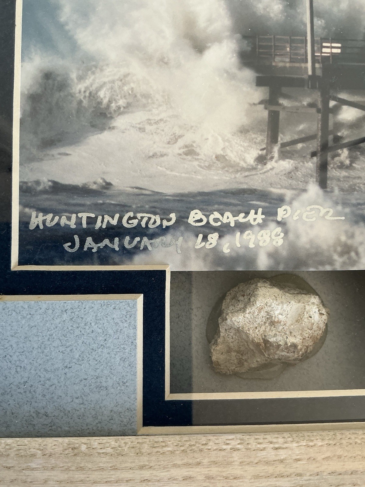Huntington Beach Pier Photograph Art Dennis Masuda Signed Framed California 1988