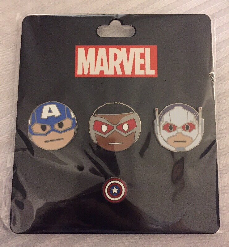 LE MINT SDCC 2017 Marvel Exclusive Capt America Ant-man Falcon Emoji 4 Pin Set