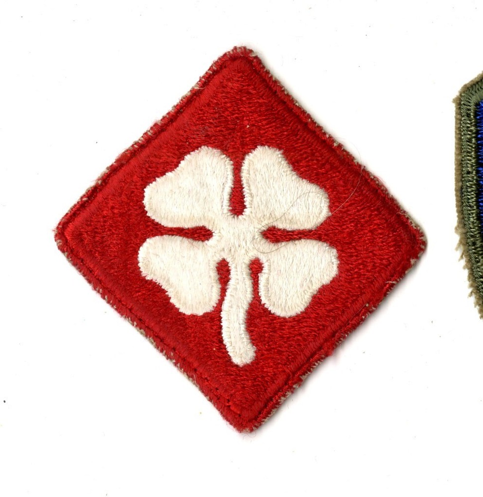 Fourth Army White Back Patch WWII Vintage Pearl Harbor Pacific Training