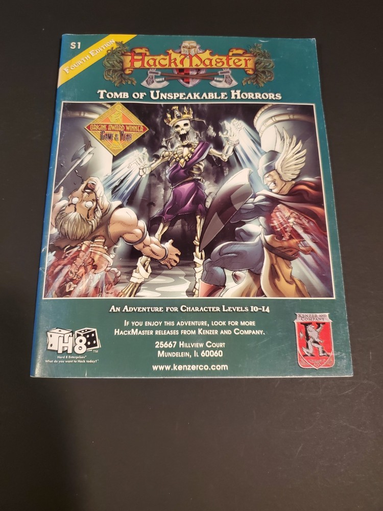 Hackmaster: Tomb of Unspeakable Horrors ☆☆ Authentic ☆☆