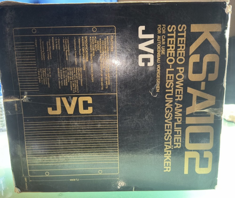JVC Stereo Amplifier Model KS-A102 In Box