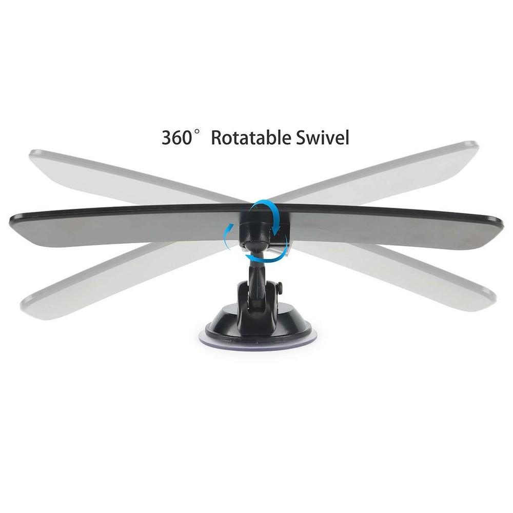 Car Interior Mirror View Rear Wide Flat Cup Suction Universal Angle Adjustable