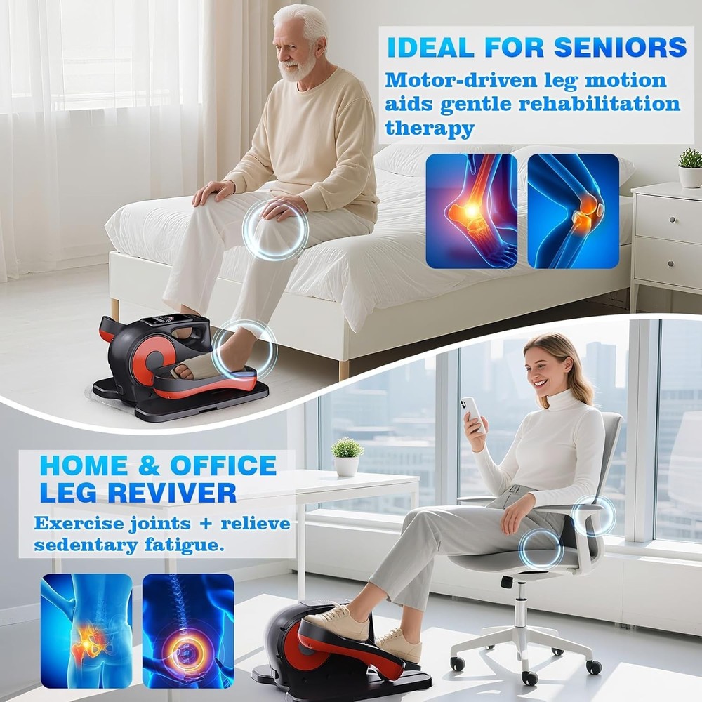 Electric Under-Desk Elliptical Machine 12-Speed Touch Screen Remote Control US