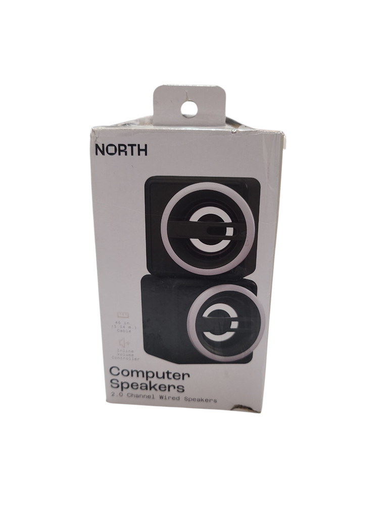 NORTH 2.0 Channel Wired Computer Speakers Inline Volume Controller 2.5W