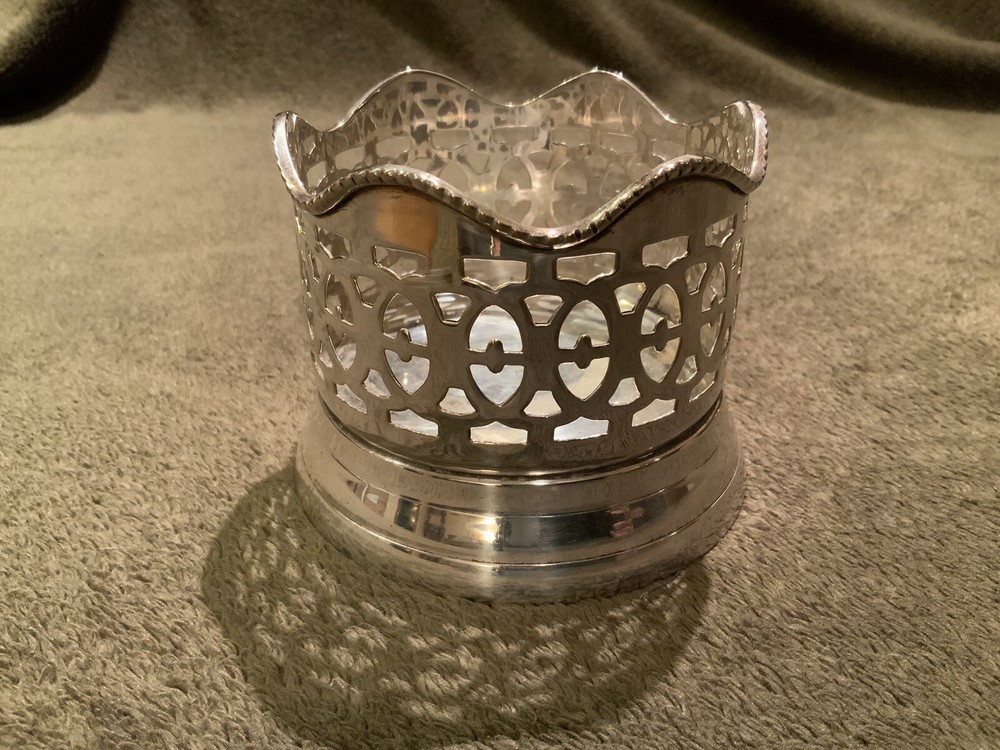Elegant Silver Plate Wine Coaster