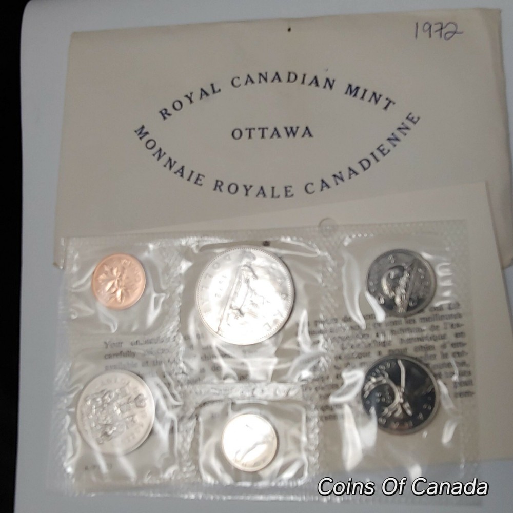 1972 Canada Prooflike 6 Coin Original Set Multiple Sets Available #coinsofcanada