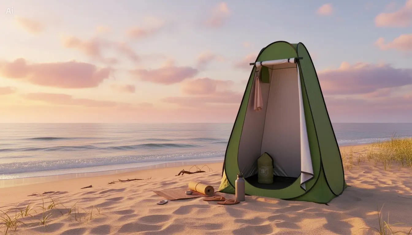 Army Green Pop Up Privacy Shower Tent