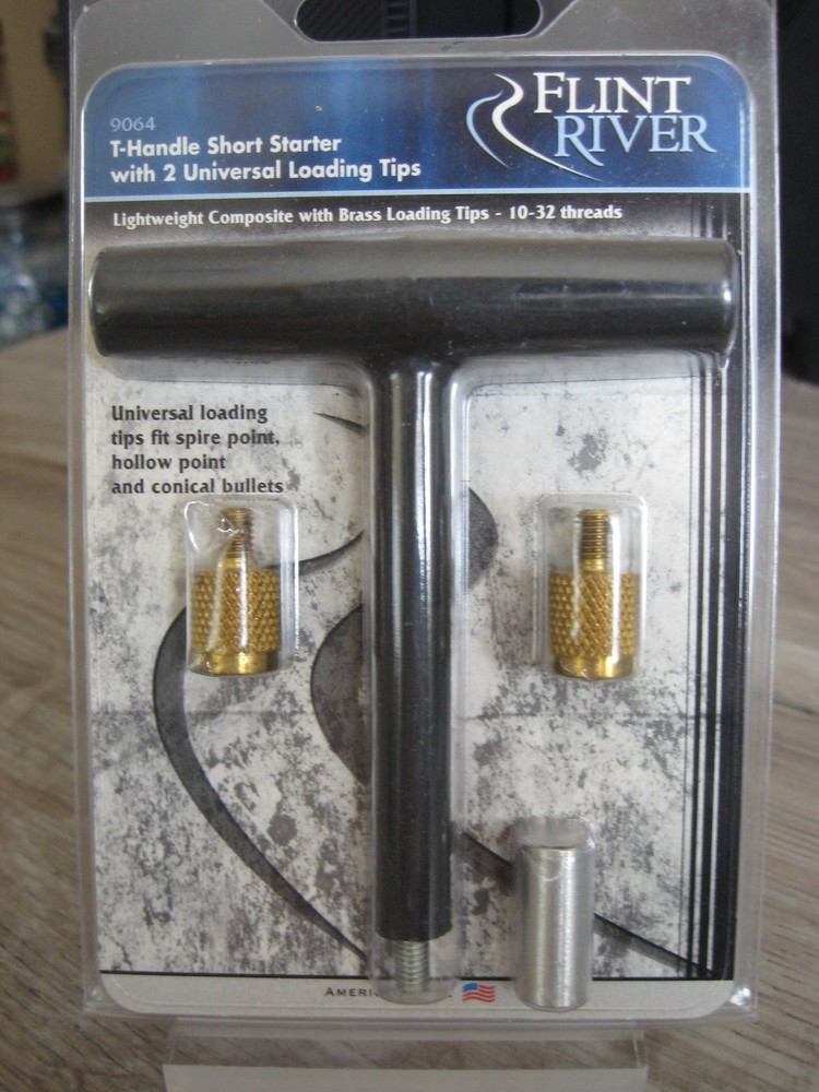 Flint River Muzzleloader - T-Handle Short Starter & 2 Loading Tips - 9064