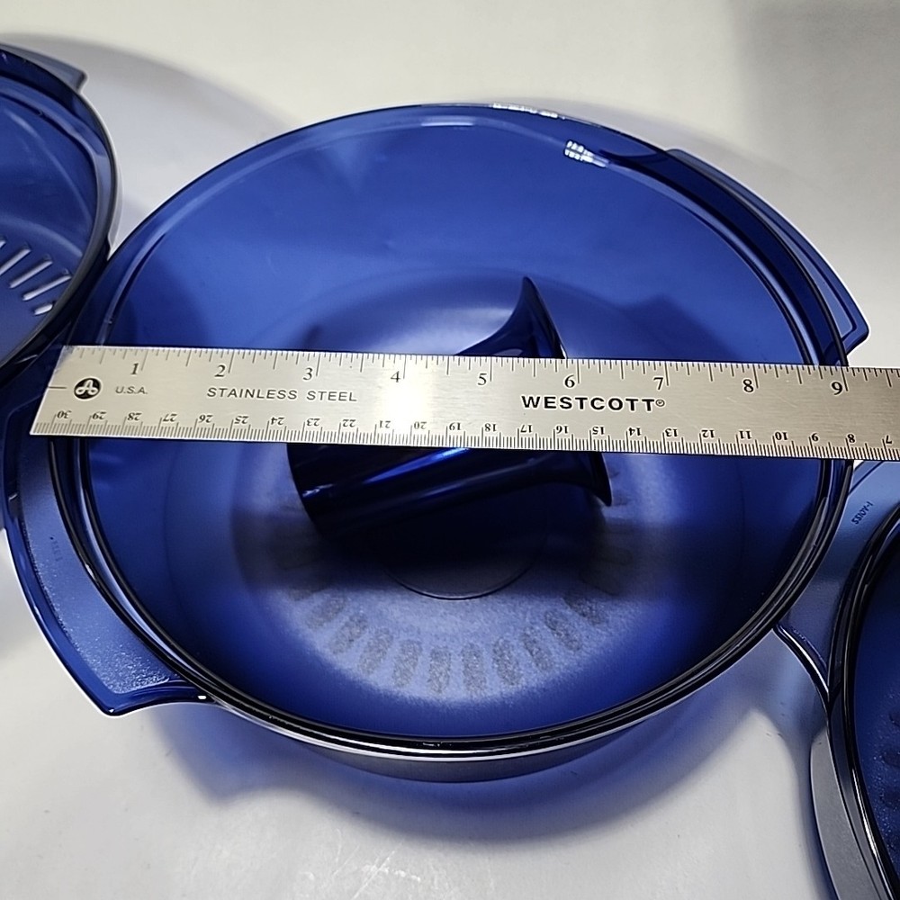 Tupperware - 5 PC Microwave 3 QT. Stack Cooker Steamer Blue
