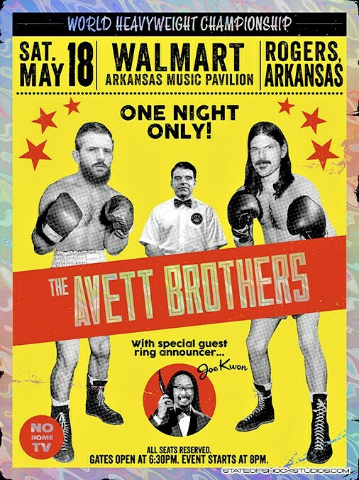 Avett Brothers May 19 2019 LAVA FOIL Poster Print Rogers AR AP S/N #/20 IN STOCK