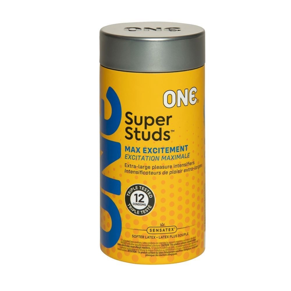 One Super Studs Condoms - Premium Latex - 12 count