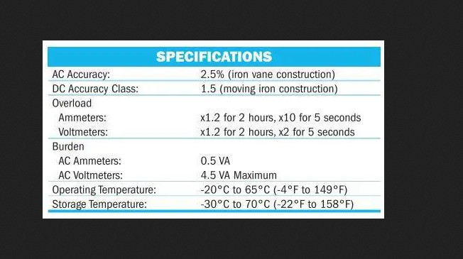 Crompton Instruments 01602AALSSJ 0-600A Ammeter 3.5" Face 2-5/8 Hole size Marine