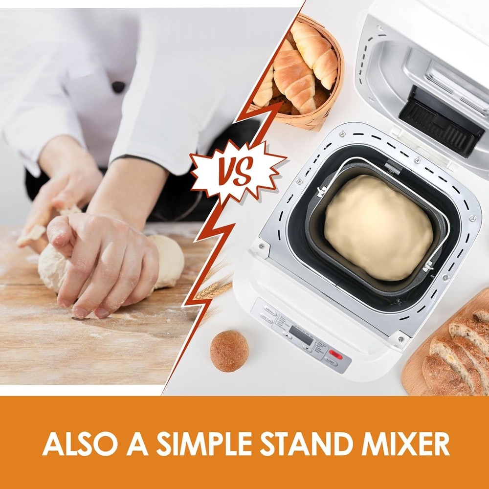 Kitchen in the Box 12-in-1 Smart Bread Maker with Delay Timer, Nut Dispenser