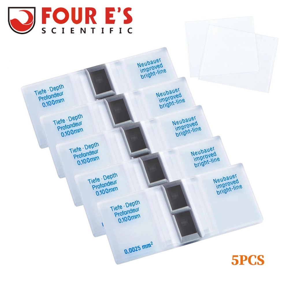 5pcs Hemocytometer Cell Counting Chambe Neubauer Improved Blood Counting Chamber