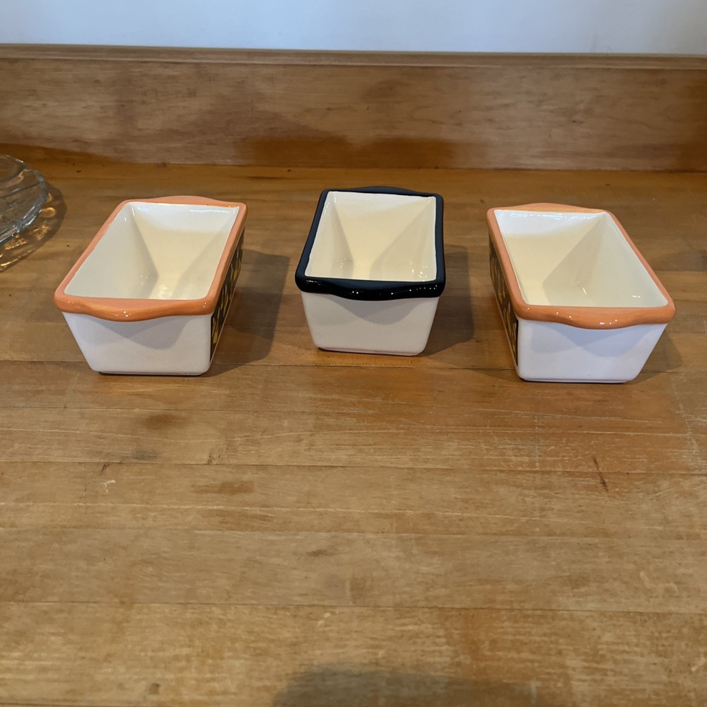 3 Halloween, Fall 5"x3"mini Loaf Dishes