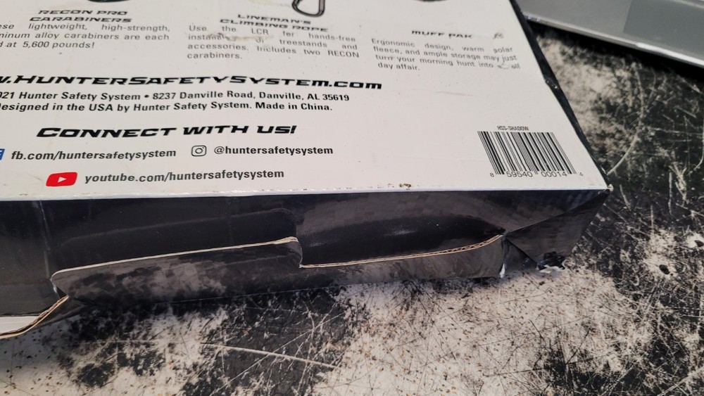 Hunter Safety System Shadow Lightweight Safety Harness #SHADOW One Size Open Box