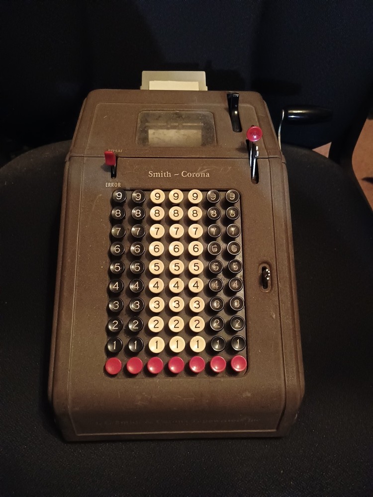 Vintage SMITH & CORONA Adding 1930s Machine K Model 1K41F ~ tested