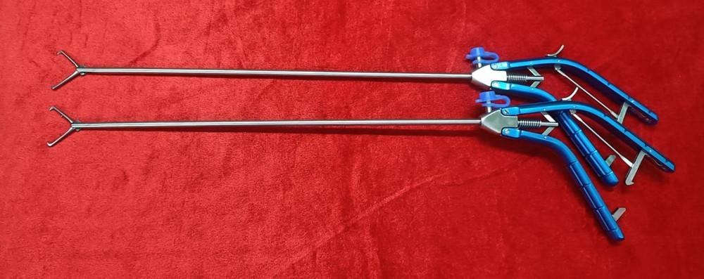 Laparoscopic Tenaculum Forceps 5mm Double Action Best Quality Reusable-2pc