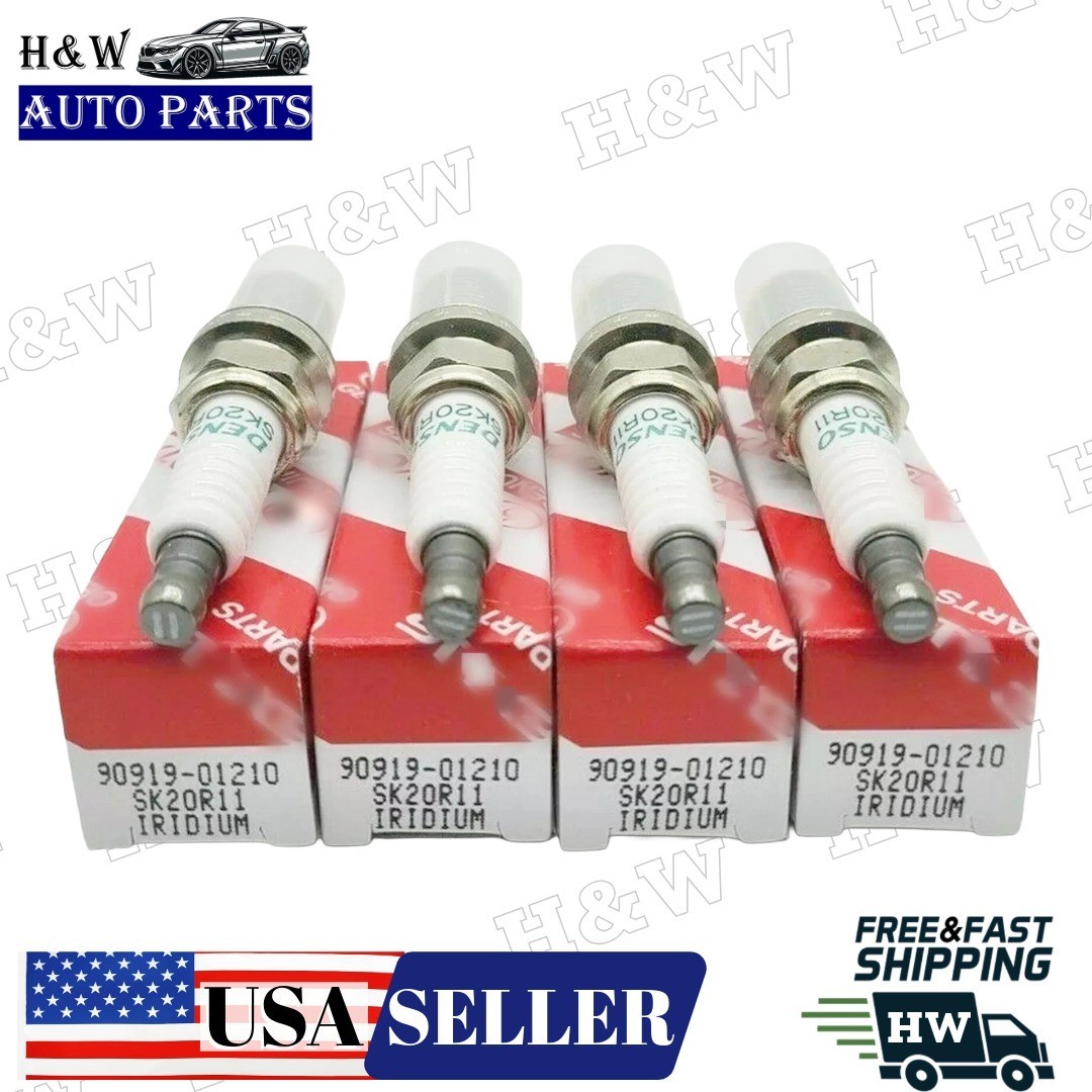 4 PACK Iridium Spark Plugs OEM 90919-01210 SK20R11
