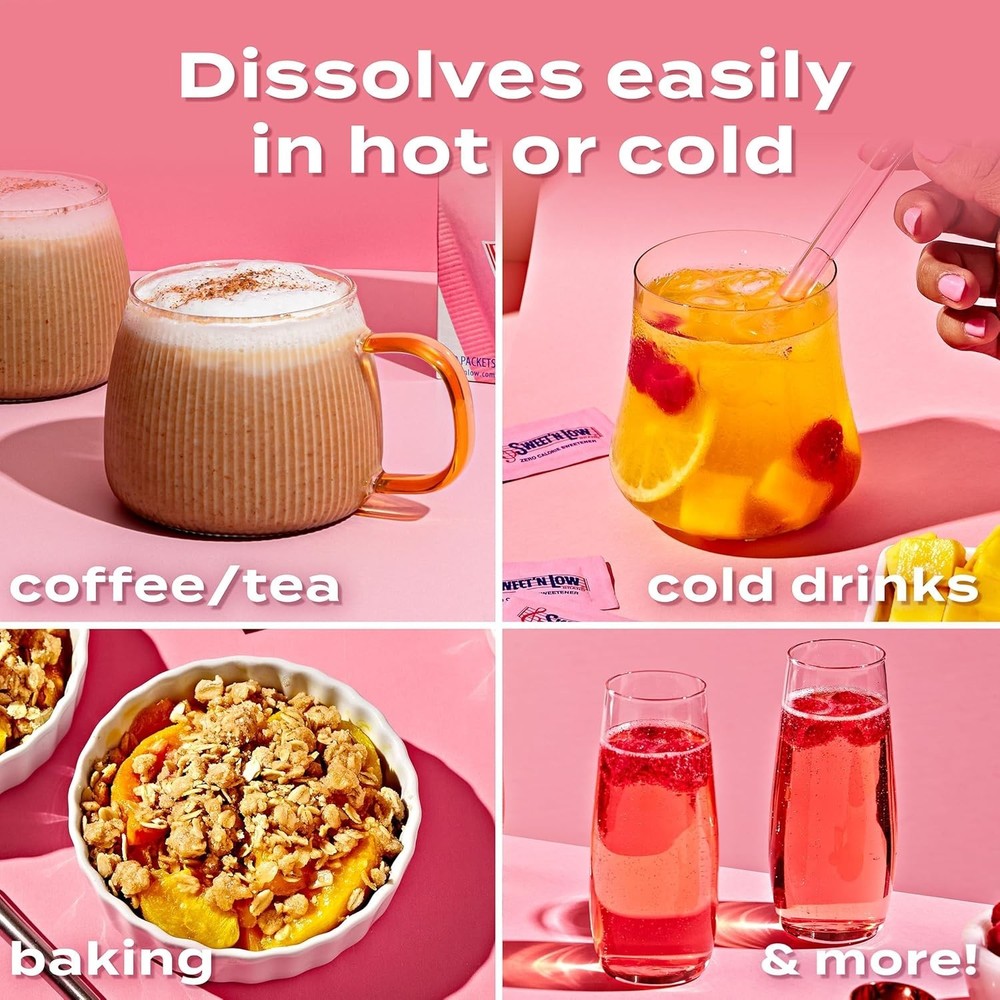 Zero Calorie Sweetener Packets, 8 Boxes, Individual Packets