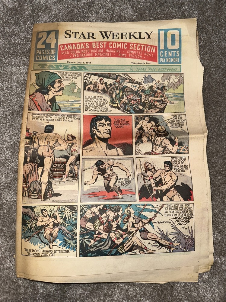 1943 star weekly comic section