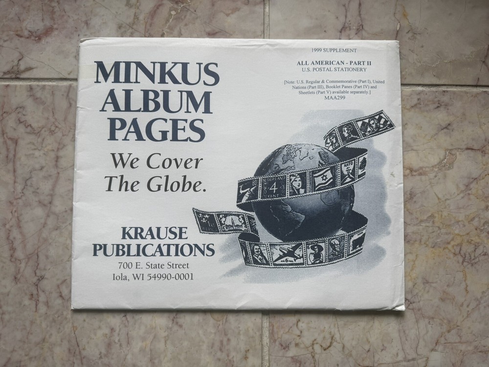 "MINKUS"  ALBUM PAGES  ALL  AMERICAN PART #2 #MAA299 1999 - W/FREE SHIPPING!!!