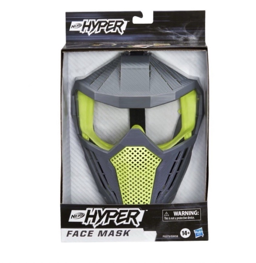 Nerf Hyper Face Mask Green Breathable Design Adjustable Head Strap Hasbro 14+