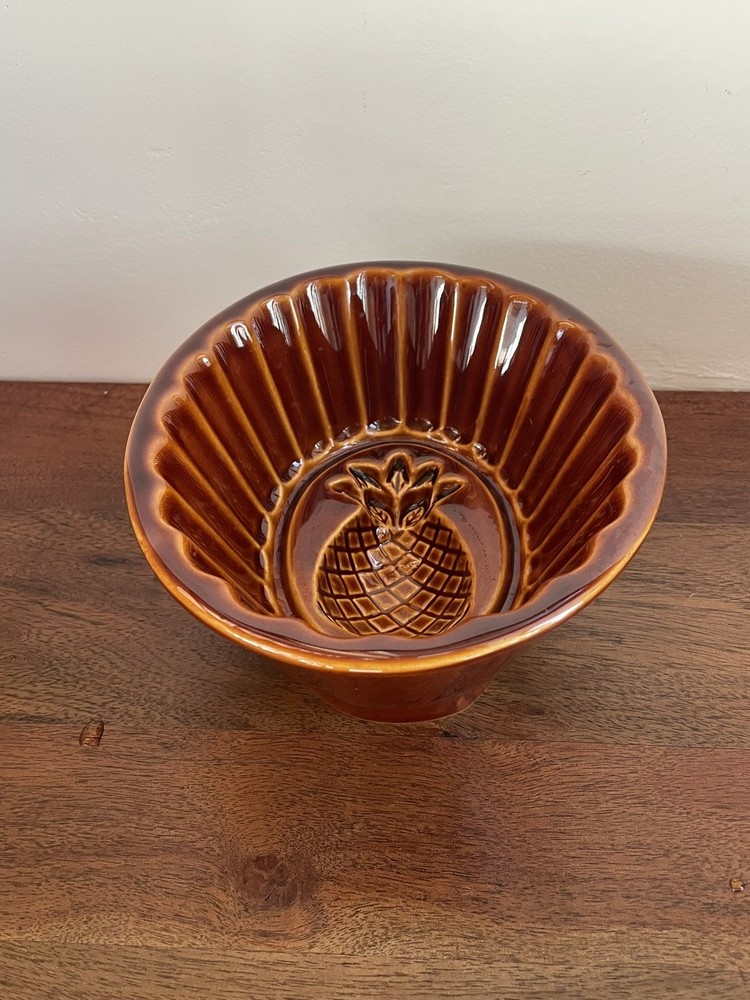 Williams Sonoma Brown Glazed Pineapple Mold Wall Decor