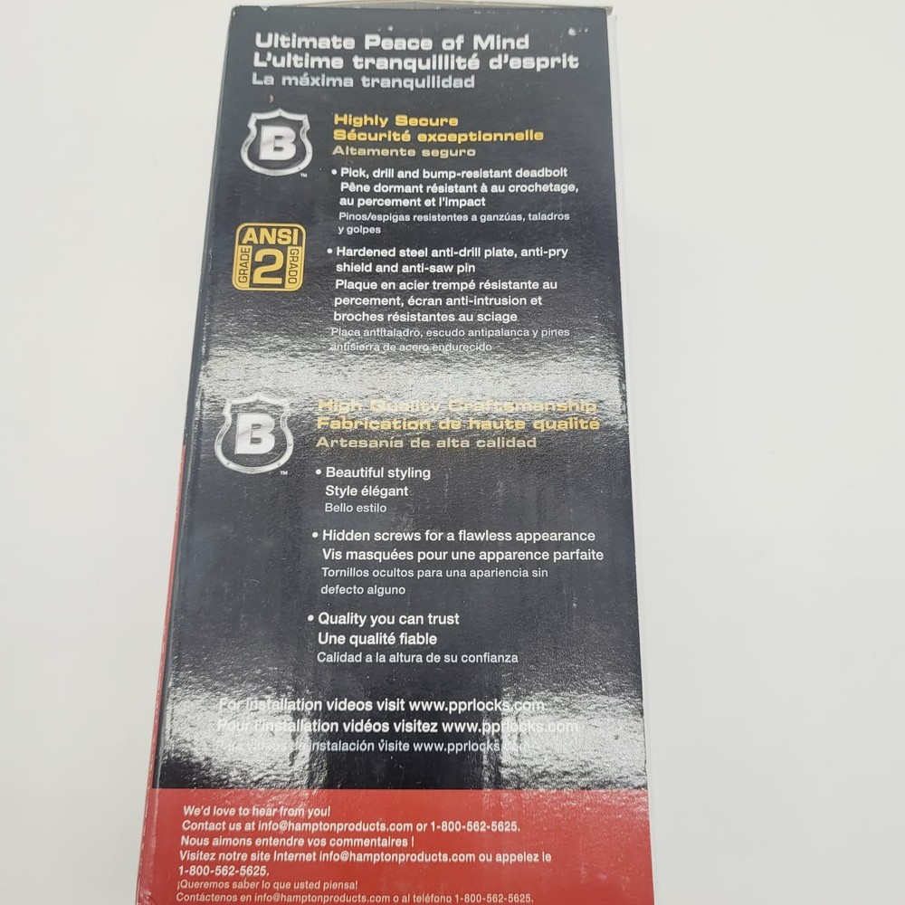 Brinks Polished Brass Push Pull Rotate Deadbolt Steel Door Security Lock