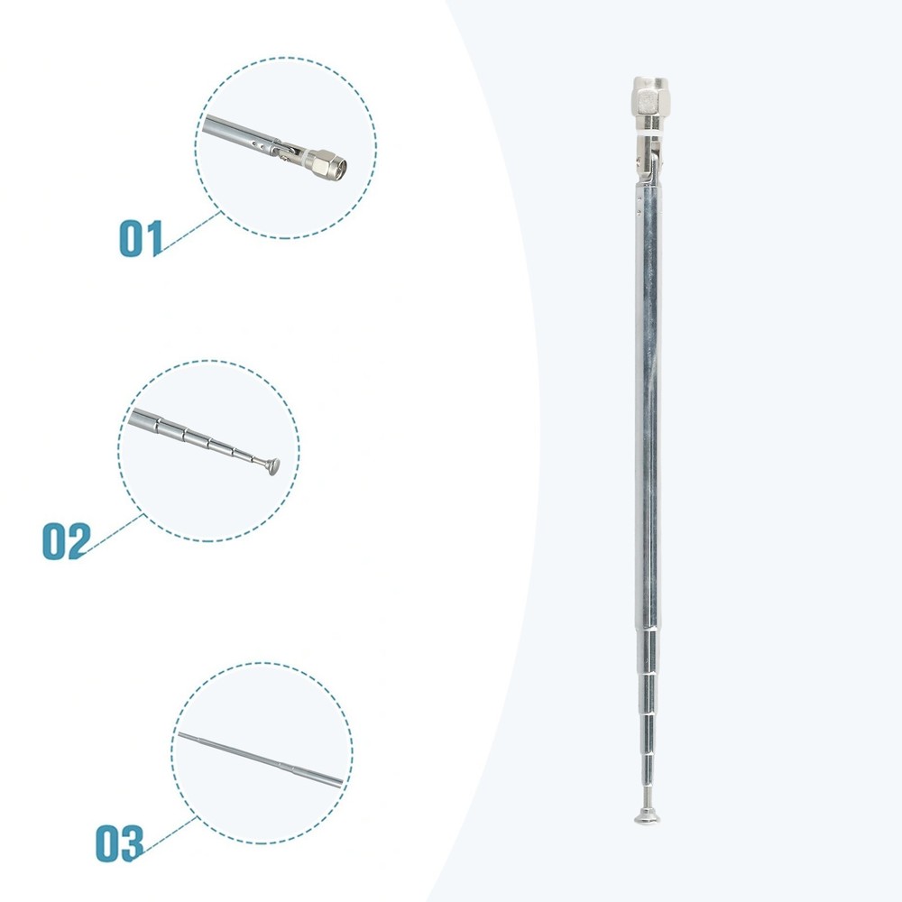 Telescopic Antenna 14 Sections 201 Stainless Steel 5.6m/18.4ft Elements