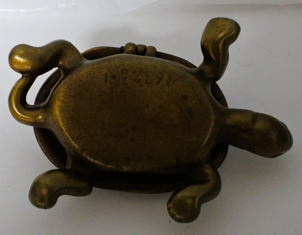 Brass Tortoise Turtle Hinged Box Vintage
