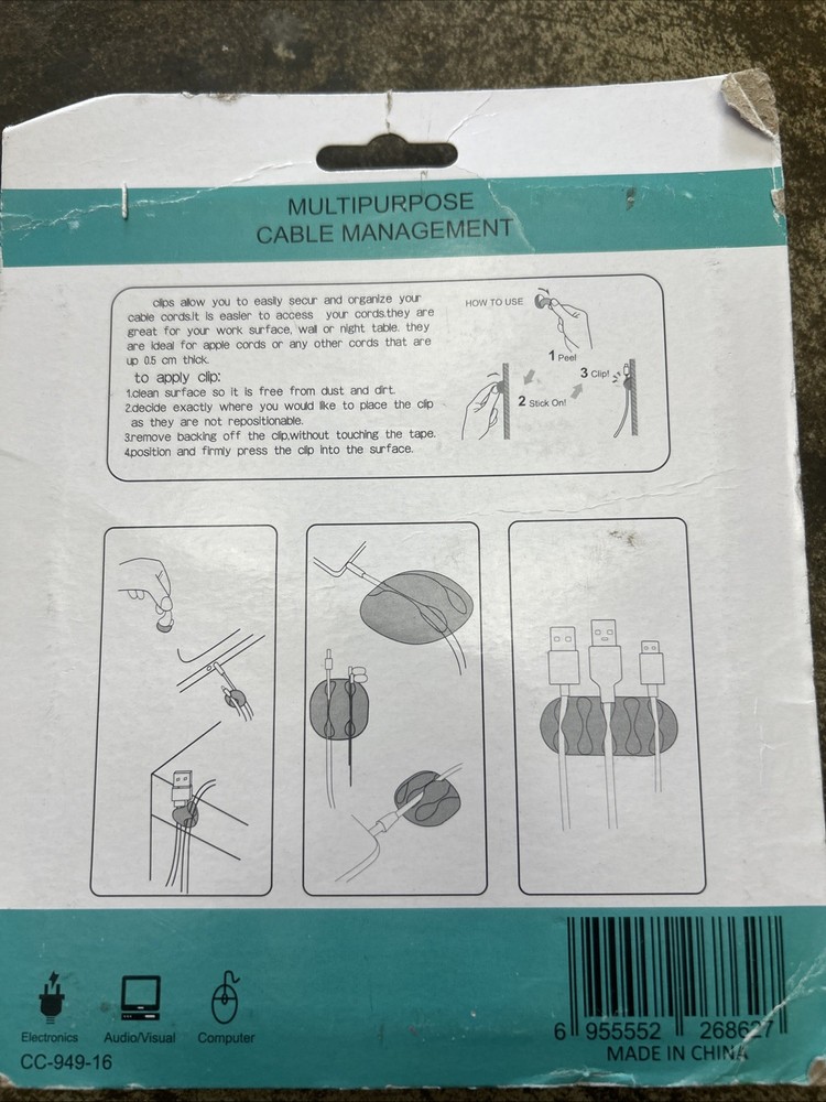 NEW! Multi-Purpose Cable Clips Set CC-949